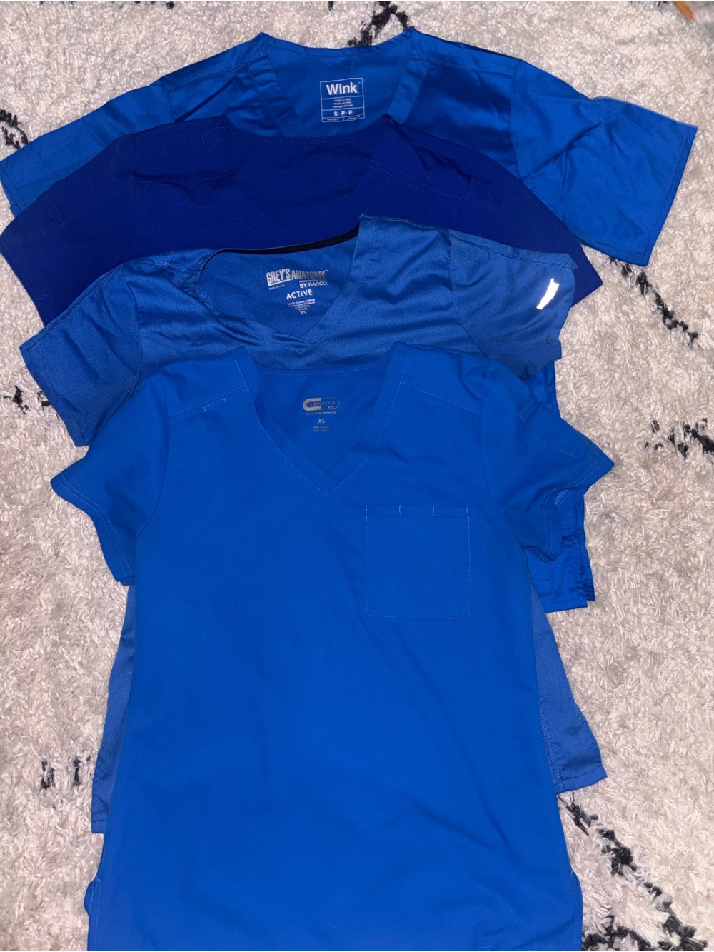 Royal blue scrub tops